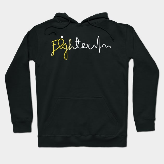 Fighter- Sarcoma Cancer Gifts Sarcoma Cancer Awareness Hoodie by AwarenessClub